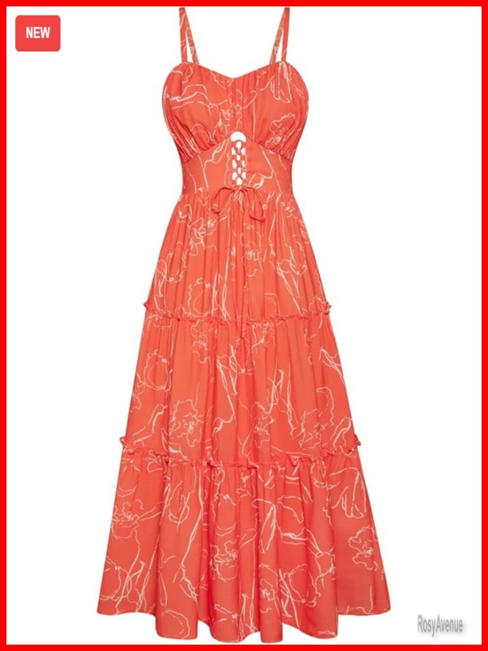 Women's Flowy Boho Maxi Dress with Pockets Sweetheart Neckline Adjustable Straps